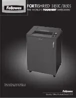 Fellowes FORTISHRED 3850C Instructions preview