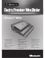 Preview for 1 page of Fellowes Galaxy e Wire Instructions Manual