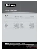 Предварительный просмотр 7 страницы Fellowes Jupiter 125 Instruction Manual