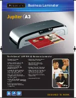 Предварительный просмотр 1 страницы Fellowes JUPITER A3 Specifications