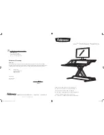 Preview for 1 page of Fellowes Lotus DX Sit-Stand Workstation Manual