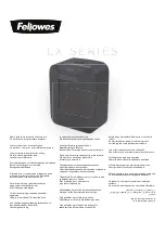 Предварительный просмотр 1 страницы Fellowes LX Series Quick Start Manual