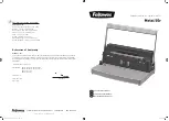 Preview for 1 page of Fellowes Metal 50r Instructions Manual