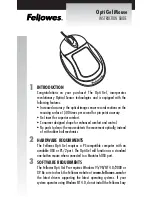 Fellowes Opti Gel Instruction Manual preview