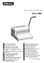 Fellowes Orion 500 Instructions Manual preview