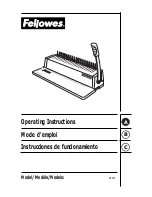 Fellowes PB200 Operating Instructions preview