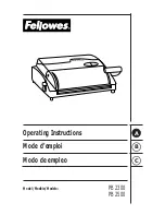 Fellowes PB2300 Operating Instructions preview