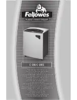 Fellowes POWERSHED C-380 Instructions Manual preview