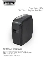 Fellowes Powershred 12Cs Instructions For Use Manual preview