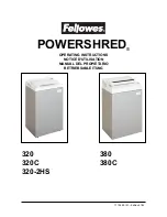 Fellowes Powershred 280CC Operating Instructions Manual preview