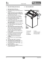 Preview for 4 page of Fellowes POWERSHRED 480 Operating Instructions Manual