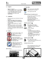 Preview for 6 page of Fellowes POWERSHRED 480 Operating Instructions Manual