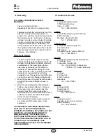 Preview for 8 page of Fellowes POWERSHRED 480 Operating Instructions Manual