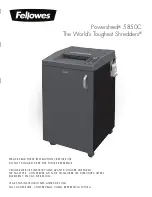 Fellowes Powershred 5850C Instructions Manual preview