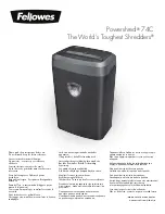 Fellowes POWERSHRED 74C Important Safety Instructions Manual preview