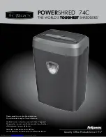 Preview for 1 page of Fellowes POWERSHRED 74C Manual