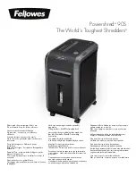 Fellowes POWERSHRED 90S Manual preview