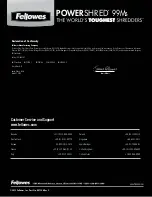 Preview for 44 page of Fellowes POWERSHRED 99Ms User Manual