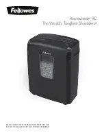 Fellowes Powershred 9C Manual preview