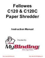 Fellowes POWERSHRED C-120 Instruction Manual preview