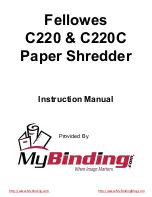 Fellowes Powershred C-220 Instruction Manual preview
