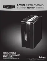 Fellowes POWERSHRED DS-1200Cs Instruction Manual preview