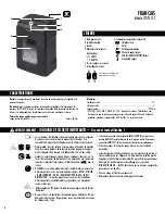 Preview for 4 page of Fellowes Powershred FS -12C Manual