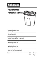 Fellowes Powershred FS 3 Operating Instructions preview