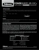 Preview for 4 page of Fellowes POWERSHRED HD-10Cs Instructions