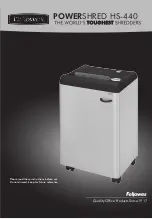 Fellowes POWERSHRED HS-440 Instructions Before Use preview