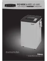 Fellowes POWERSHRED HS-880 Instructions preview