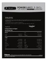 Предварительный просмотр 8 страницы Fellowes POWERSHRED P-58Cs User Manual