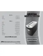 Fellowes Powershred PS-62C User Manual preview