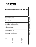 Fellowes Powershred PS25 Operating Instructions Manual preview