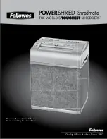 Fellowes POWERSHRED Shredmate Manual preview