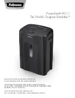 Fellowes Powershred XC-11 Manual preview