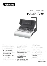 Fellowes Pulsar 300 Manual предпросмотр