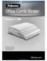 Fellowes Pulsare 300 Instruction Manual preview