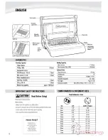 Preview for 3 page of Fellowes Quasar E 500 Instruction Manual