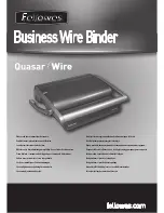 Fellowes Quasar Wire Instructions Manual предпросмотр