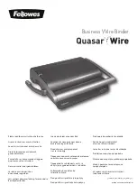 Fellowes Quasar Wire Manual предпросмотр