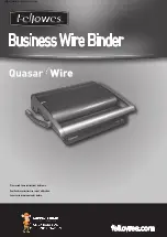 Fellowes Quasar Wire Quick Manual предпросмотр