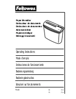 Fellowes S50 P500 Operating Instructions preview