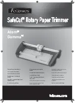 Fellowes Safecut Atom Series Instructions preview