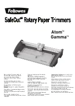 Preview for 1 page of Fellowes SafeCut Atom Instructions Manual