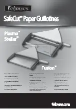 Fellowes SafeCut Plasma Series Quick Start Manual preview