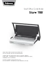 Fellowes Star Plus 150 Instructions preview