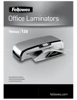 Предварительный просмотр 1 страницы Fellowes Venus 125 User Manual