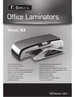 Предварительный просмотр 1 страницы Fellowes Venus A3 Instructions Manual