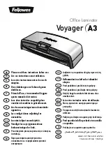 Fellowes Voyager A3 Instructions Manual preview